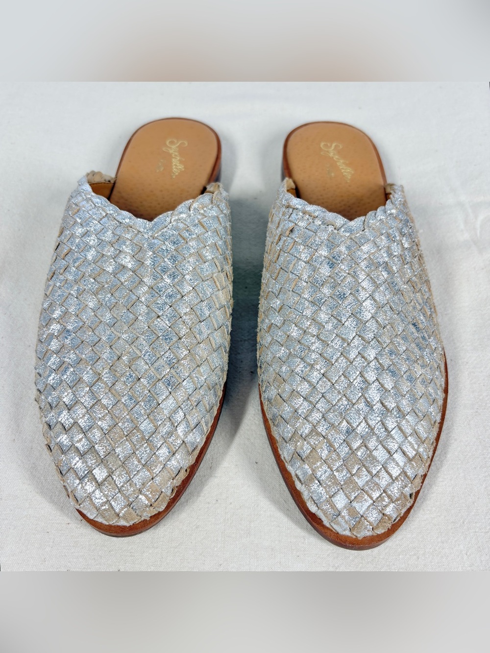 Seychelles Women’s Places to Go 2 Mule Slip On Flats Size 9 Pewter Silver